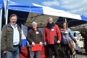 Parish Councillors at their stall at Farmers Market